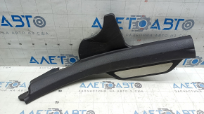 Rear right door sill trim Hyundai Sonata 11-15 brown, with chrome trim, scratches