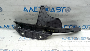 Rear right door sill trim Hyundai Sonata 11-15 brown, with chrome trim, scratches