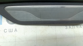 Rear right door sill trim Hyundai Sonata 11-15 brown, with chrome trim, scratches