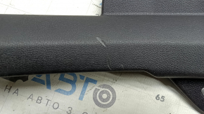 Rear right door sill trim Hyundai Sonata 11-15 brown, with chrome trim, scratches