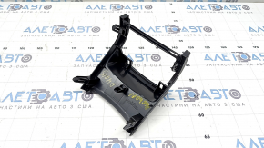 Front center console trim for Toyota Prius V 15-17, black, without cup holder, scratches