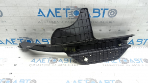 Rear left door sill trim Hyundai Sonata 11-15 brown, with chrome trim, scratches, worn