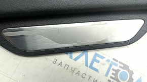 Rear left door sill trim Hyundai Sonata 11-15 brown, with chrome trim, scratches, worn