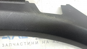 Rear left door sill trim Hyundai Sonata 11-15 brown, with chrome trim, scratches, worn