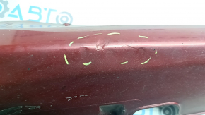 Left threshold Hyundai Sonata 11-15 hybrid red RER, with mudguard, tears, dented, scratches, cracked fastening