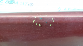 Left threshold Hyundai Sonata 11-15 hybrid red RER, with mudguard, tears, dented, scratches, cracked fastening