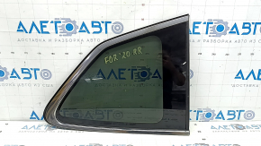 Rear right fixed glass window for Subaru Forester 19-24 SK with chrome molding