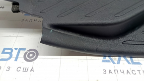Rear right inner threshold trim Toyota Prius V 15-17 black, scratches, whitened plastic