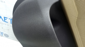 Door trim card rear right Hyundai Sonata 11-15 beige leather, scratches