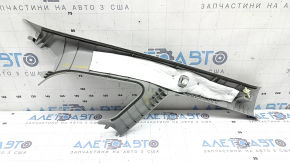Upper left front pillar trim Toyota Prius V 17-17, gray fabric, dry cleanable, scratches