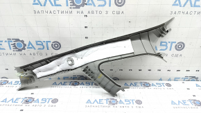 Upper right front pillar trim Toyota Prius V 17-17, gray fabric, dry cleanable, scratches