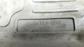 Set of floor mats, rubber, Toyota Prius V 12-17, beige, HUSKYLINERS, worn