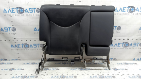 The back of the rear row of seats, 2nd row, right, complete, Toyota Prius V 15-17, black leather, with an upper frame, rear trim and armrest, scratches on the trim