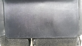 The back of the rear row of seats, 2nd row, right, complete, Toyota Prius V 15-17, black leather, with an upper frame, rear trim and armrest, scratches on the trim