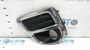Left fog light frame Subaru Forester 19-21 SK halogen, chrome structure