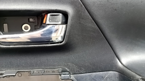 Door trim, front right card, Toyota Prius V 12-17, black, black leather insert, for JBL speakers, with handle, scratches, nicks