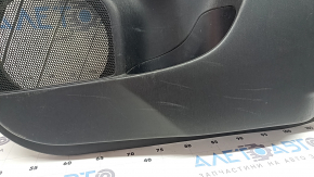 Door trim card rear right Toyota Prius V 12-17 black, insert black leather, under JBL, with handle, scratches, nicks