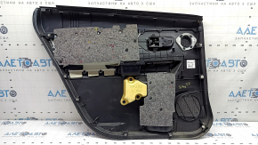 Door trim card rear right Toyota Prius V 12-17 black, insert black leather, under JBL, with handle, scratches, nicks