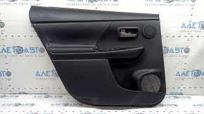 Door trim card rear left Toyota Prius V 12-17 black, insert black leather, under JBL, with handle, scratches