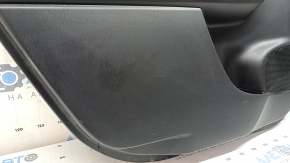 Door trim card rear left Toyota Prius V 12-17 black, insert black leather, under JBL, with handle, scratches