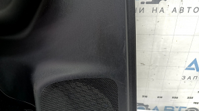 Door trim card rear left Toyota Prius V 12-17 black, insert black leather, under JBL, with handle, scratches