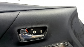 Door trim, front left, Toyota Prius V 12-17, black, black leather insert, for JBL speakers, with handle, scratches, dents