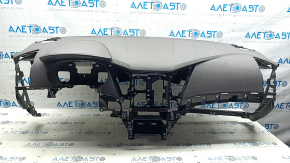Front dashboard panel without AIRBAG Hyundai Sonata 11-15 brown, cracks