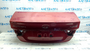 Hyundai Sonata 11-15 hybrid trunk lid red RER, bump, scratches