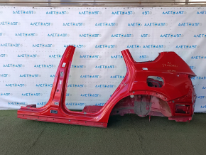 Quarter wing rear left Hyundai Santa FE 19-23 sawed off with the central pillar, red, butt