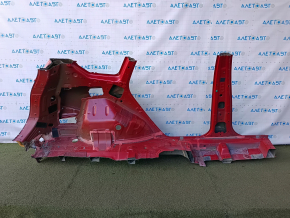 Quarter wing rear left Hyundai Santa FE 19-23 sawed off with the central pillar, red, butt