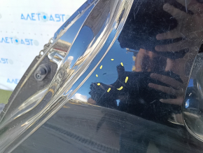 The quarter wing of the rear left Toyota Prius 50 16-18 under BSM is sawed off, black, pokes