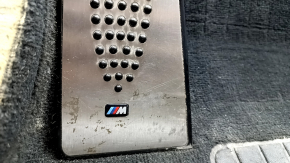 Front floor covering BMW X3 F25 11-17 black, M-Sport, needs dry cleaning, scratch on chrome, torn foam, stretched mesh