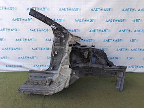 The front left quarter of Toyota Prius 50 16-22 is sawn off, black