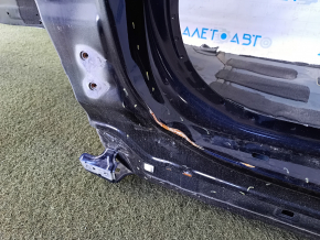 Front left quarter Hyundai Tucson 22-26 1.6T HEV Korea, sawn off, blue, dented threshold