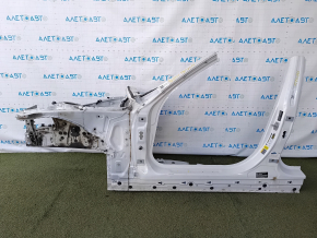 Front left quarter of BMW 3 F30 16-18 PHEV sawed off with B-pillar, white