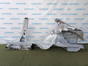 Quarter wing rear right BMW 3 F30 12-18 PHEV sawed off with the central pillar, white, dent, bumps