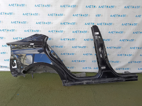Quarter wing rear right Toyota Prius 50 16-18 under BSM sawed off with the central pillar, black, butt