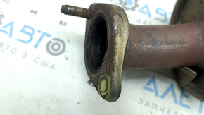 The exhaust pipe, the middle part of the Hyundai Sonata 11-15 hybrid, without a catalytic converter, the stud is broken
