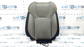 Subaru Forester 19-21 SK passenger seat back upholstery, black and gray leather, perforated, dry-cleanable, scratched