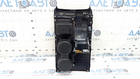 Center console trim with cup holders for Nissan Murano z52 19-21 rest, gray, for AUX and USB, without heated seats and for the start-stop button, scratches, dents