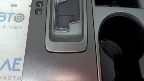Center console trim with cup holders for Nissan Murano z52 19-21 rest, gray, for AUX and USB, without heated seats and for the start-stop button, scratches, dents