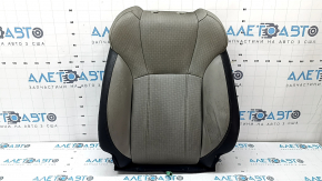 Subaru Forester 19-21 SK driver's seat back upholstery, black and gray leather, perforated, dry-cleanable, dented, worn