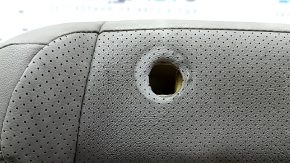 Subaru Forester 19-21 SK driver's seat back upholstery, black and gray leather, perforated, dry-cleanable, dented, worn