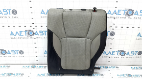 Back of rear seats, 2nd row, left, Subaru Forester 19-24 SK, black and gray leather, perforated, dry-cleanable, wrinkled