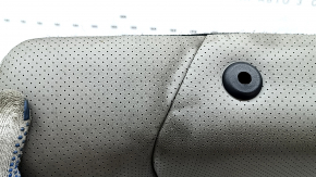 Back of rear seats, 2nd row, left, Subaru Forester 19-24 SK, black and gray leather, perforated, dry-cleanable, wrinkled