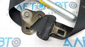 Driver's seat belt with tensioner and squib for Subaru Forester 19-24 SK, black, sooty, dry-cleanable, oxidized latch