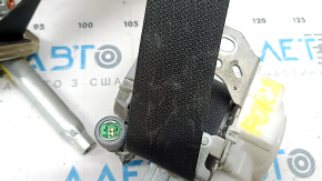 Driver's seat belt with tensioner and squib for Subaru Forester 19-24 SK, black, sooty, dry-cleanable, oxidized latch