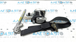 Passenger seat belt with tensioner and squib for Subaru Forester 19-22 SK, black, sooty, dry-cleanable, oxidized latch