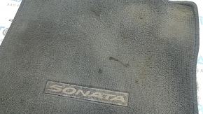 Set of floor mats, fabric, Hyundai Sonata 11-15, black, dry cleanable