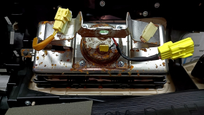 Front dashboard panel with AIRBAG Nissan Murano z52 19-24 black, broken, scratches, rusty pyropatron
